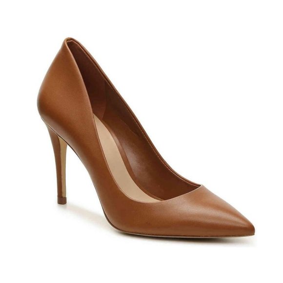 Stunning Parisian Camel Leather Aldo Heel Pumps 6